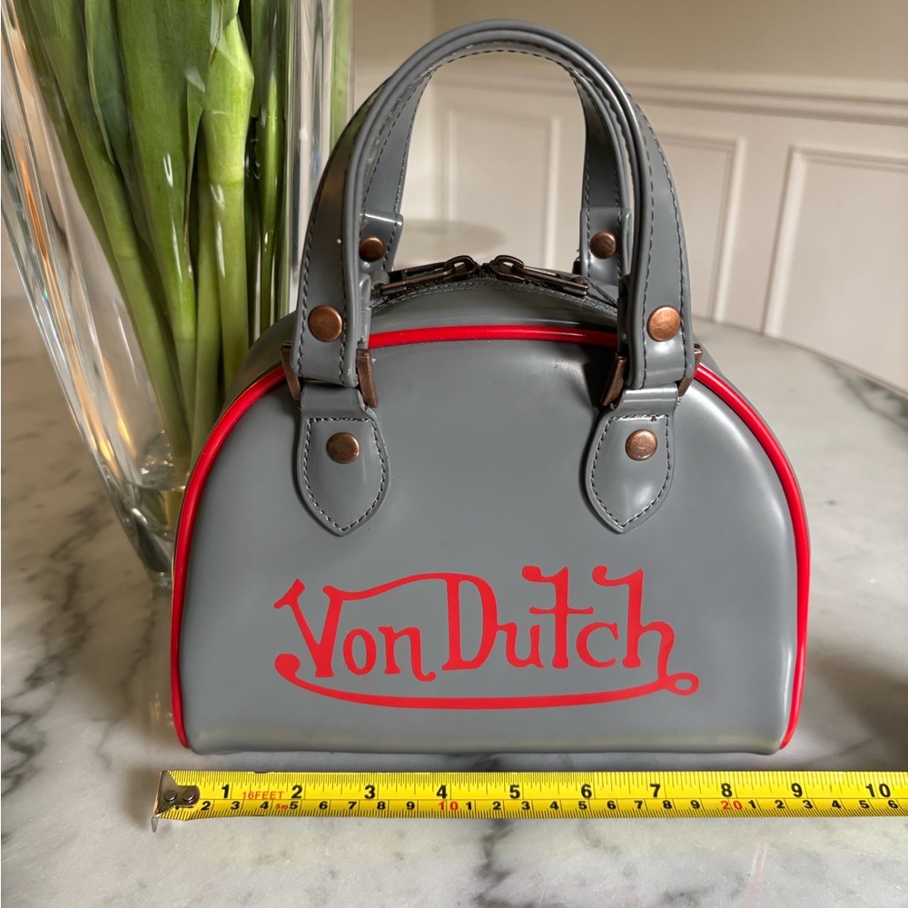 Rare Von Dutch Gray Y2K Mini Bowling Bag 🎳 - Picture 9 of 10